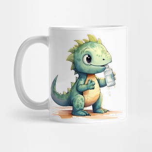 Dinosaur baby with bottle Mug